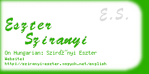 eszter sziranyi business card